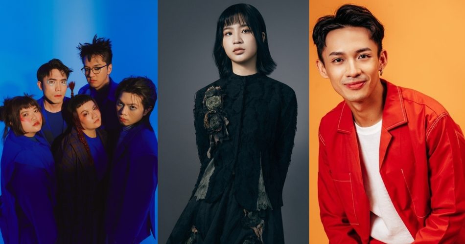 第一屆全球客家流行音樂大賽參賽者(左起同根生、黃宇寒、洪毓璟)